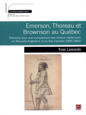 cover image of Emerson, Thoreau et Browson au Québec